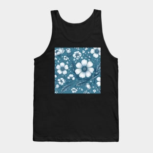 White Flowers Tank Top